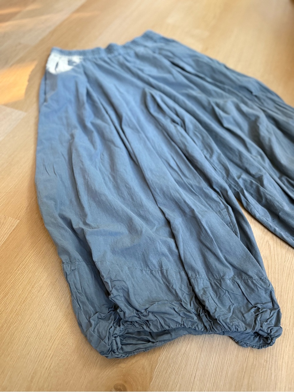 Free People Moonflower Pull-on Wide-Leg Pants in Slate Blue